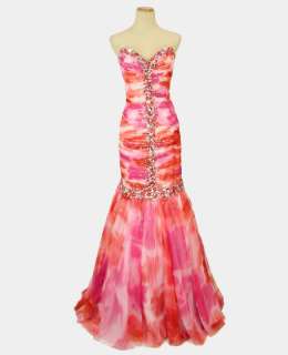 JOVANI CB7695 Pink / Multi $500 Prom Evening Gown   BRAND NEW   Size 8 
