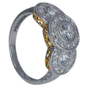  Ziamond Cubic Zirconia Luella Three Stone Ring Jewelry