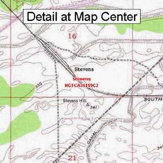  USGS Topographic Quadrangle Map   Stevens, California 