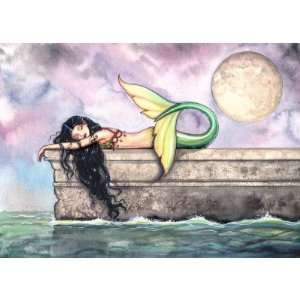  Lovely Sleeping Mermaid Card by Molly Harrison Health 