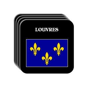  Ile de France   LOUVRES Set of 4 Mini Mousepad Coasters 