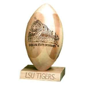 NCAA Louisiana State Fightin Tigers Wooden Display Football   Delivery 