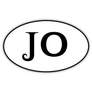 JO Jordan car bumper sticker decal 5 x 3