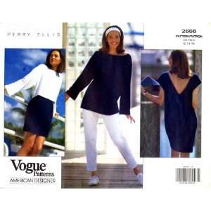  Vogue 2666 Sewing Pattern Dress Top Skirt Pants Size 12 