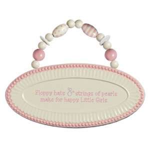 Baby Plaque Floopy Hats & Strings of Pearls Make for a Happy Little 