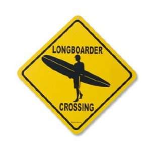  Longboarder Crossing Aluminum Street Sign Sports 