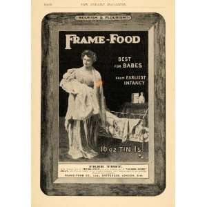  1903 Ad Frame Food for Babies Crib Battersea London 