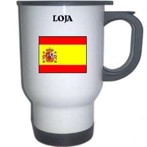  Spain (Espana)   LOJA White Stainless Steel Mug 