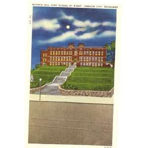   Postcard Science Hill High School at Night   Johnson City Tennessee