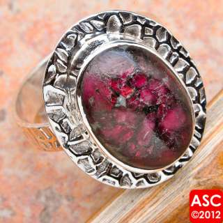 RUSSIAN EUDIALYTE .925 SILVER RING SIZE 9 1/2  