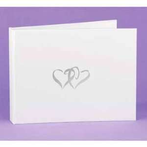  New   White Linked Heart Guest Book by WMU