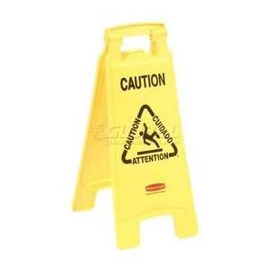   ® Floor Sign 2 Sided Multi Lingual   Caution Patio, Lawn & Garden