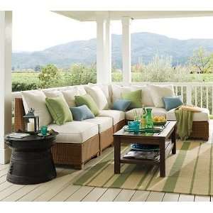  Pottery Barn Palmetto All Weather Wicker Sectional Patio 