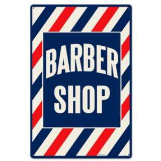  Barber Shop Stripes Metal Sign