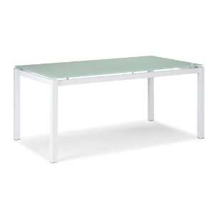 Zuo Modern Liftoff Dining Table White Epoxy Coated Steel 