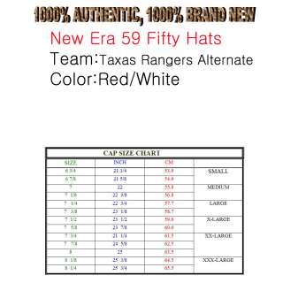New Era Texas Rangers Alternate 59FIFTY Hats 7 1/2  