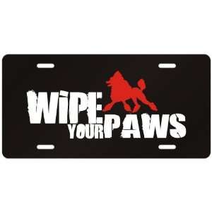 New  Poodle / Wipe Your Paws  License Plate Dog 
