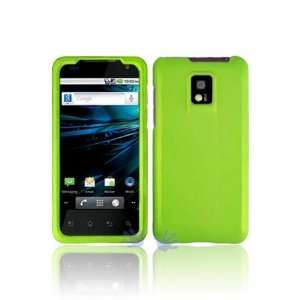 LG P999 T Mobile G2x Rubberized Shield Hard Case   Neon Green (Free 