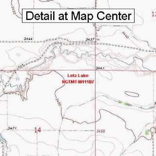 USGS Topographic Quadrangle Map   Letz Lake, Montana (Folded 