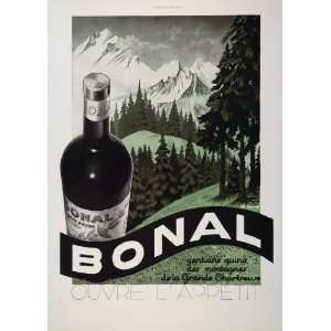   Aperitif Mountains Charles Lemmel   Original Print Ad
