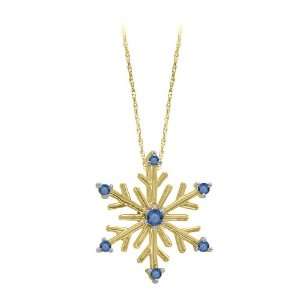   ct. Blue Diamond Snow Flake Pendant with Chain Katarina Jewelry