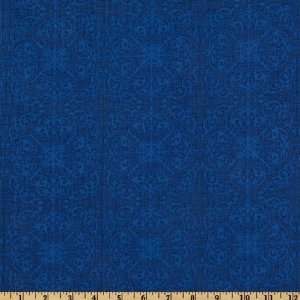  44 Wide America The Beautiful Medallion Blue Fabric By 