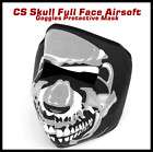 New CS Skull Full Face Airsoft Goggles Protective Mask