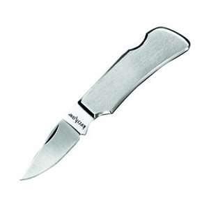 Pocket Knife, Stainless Handle, 1.75 in. Blade, Plain