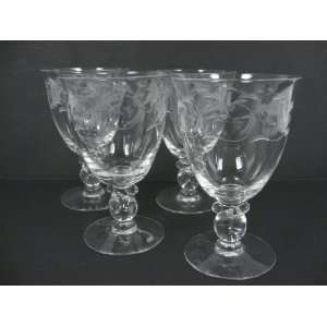 Heisey Lariat Moonglo Goblets 