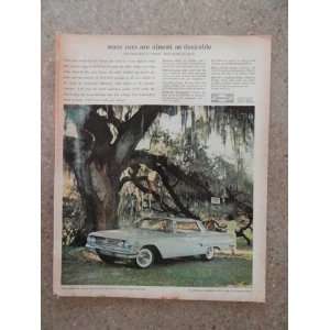  Impala Sport Sedan, Vintage 60s full page print ad.(green car/big 