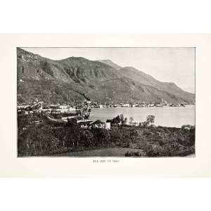 1905 Print Bay Salo Italy Lake Garda Landscape Cityscape Mountain Alps 