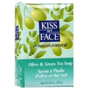 Kiss My Face Moisturizing Bar Soap for All Skin Types, Olive & Green 