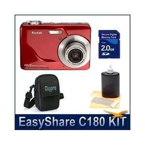  Kodak EasyShare C180 Point and shoot Digital Camera (Red 