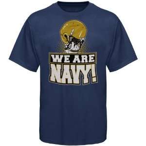  NCAA Navy Midshipmen Navy Blue We Are T shirt Sports 