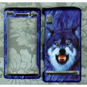  Blue Wolf Rubberized Motorola Milestone A854 Hard Case 