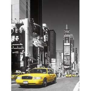  Times Square Yellow Cab by Johnny Stockshooter 24x32 