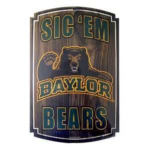  Baylor University Bears BU NCAA Wood Sign Sports 