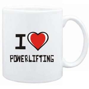  Mug White I love Powerlifting  Sports