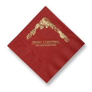   Stationery   Holly and Berries Holiday Napkins