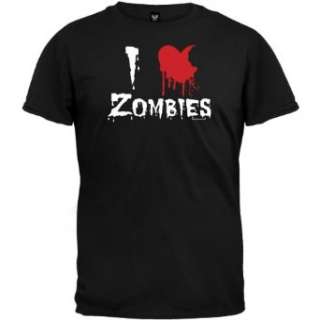  I Heart Zombies Black T Shirt Clothing