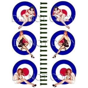  Sexy British Bomber Art WWII Pinup Girl Decals #78 