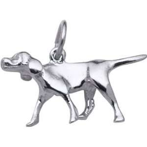  Rembrandt Charms Retriever Charm, Sterling Silver Jewelry