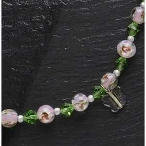  Pack of 4 Moments In Life Change Pink & Green Beaded 