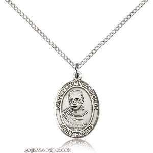  St. Maximilian Kolbe Medium Sterling Silver Medal Jewelry
