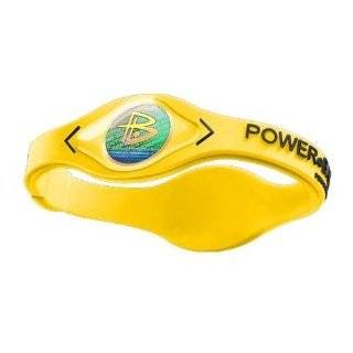Power Balance Silicone Wristband Yellow with Black   LARGE