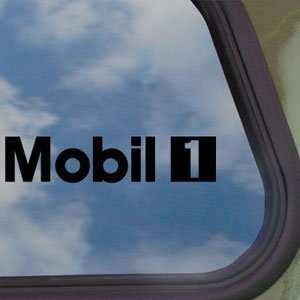 Mobil Black Decal One Oil Can Formula 1 Window Sticker 