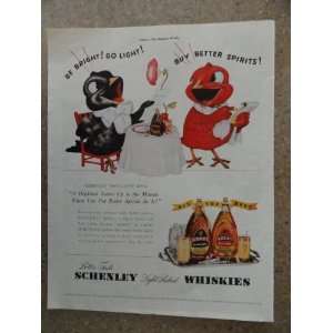   black bird/red bird)Original vintage 1940 Colliers Magazine Print Art