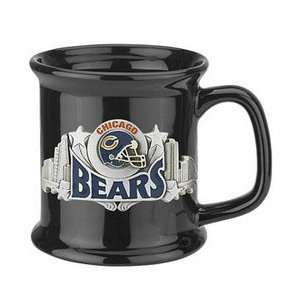  NFL Coffee Mug   Pewter Logo Chicago Bears Sports 