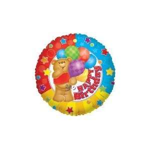  9 Airfill Happy Birthday Bear Balloon   Mylar Balloon 