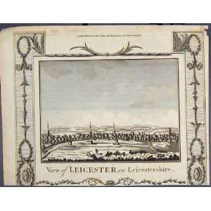  Leicester Leicestershire England Antique Old Print Art 